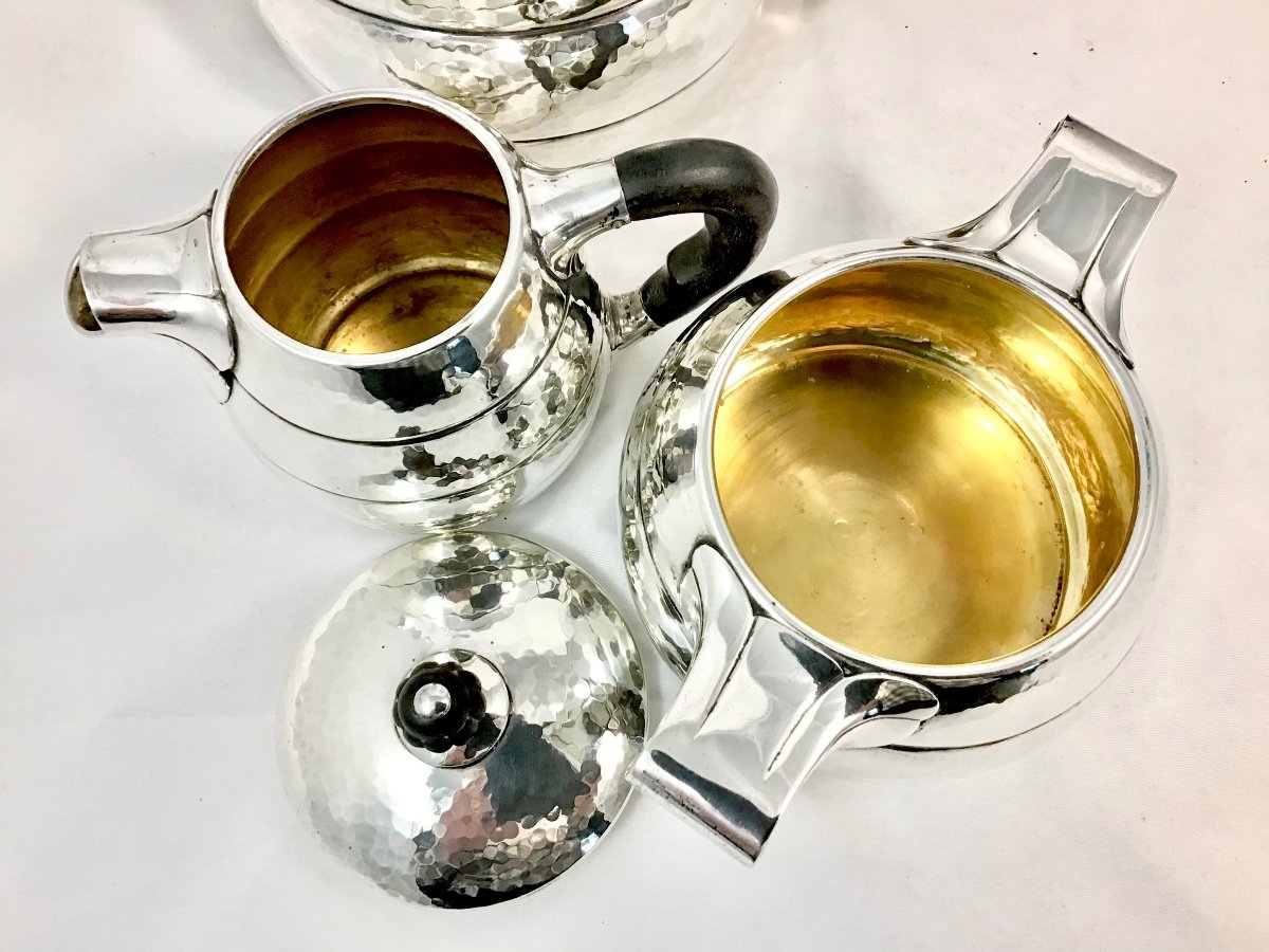 Art Deco Coffee Service, Sterling Silver, Delheid Frères, Brussels 1920-1940, Raymond Ruys-photo-1