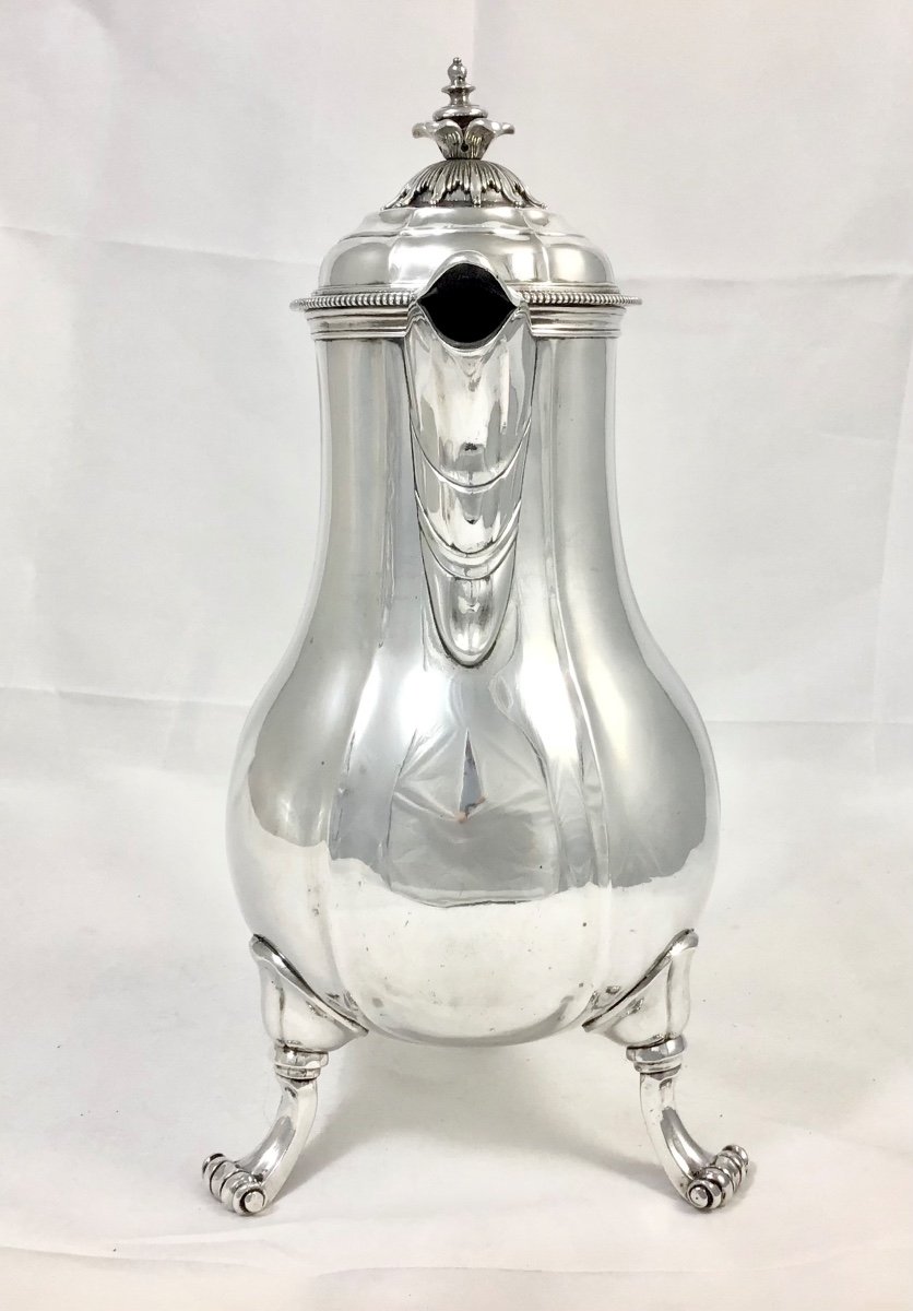 Coffee Pot, Mons 1746, Charles-françois Levieux, Sterling Silver, 31 Cm, 1160 Grams -photo-5