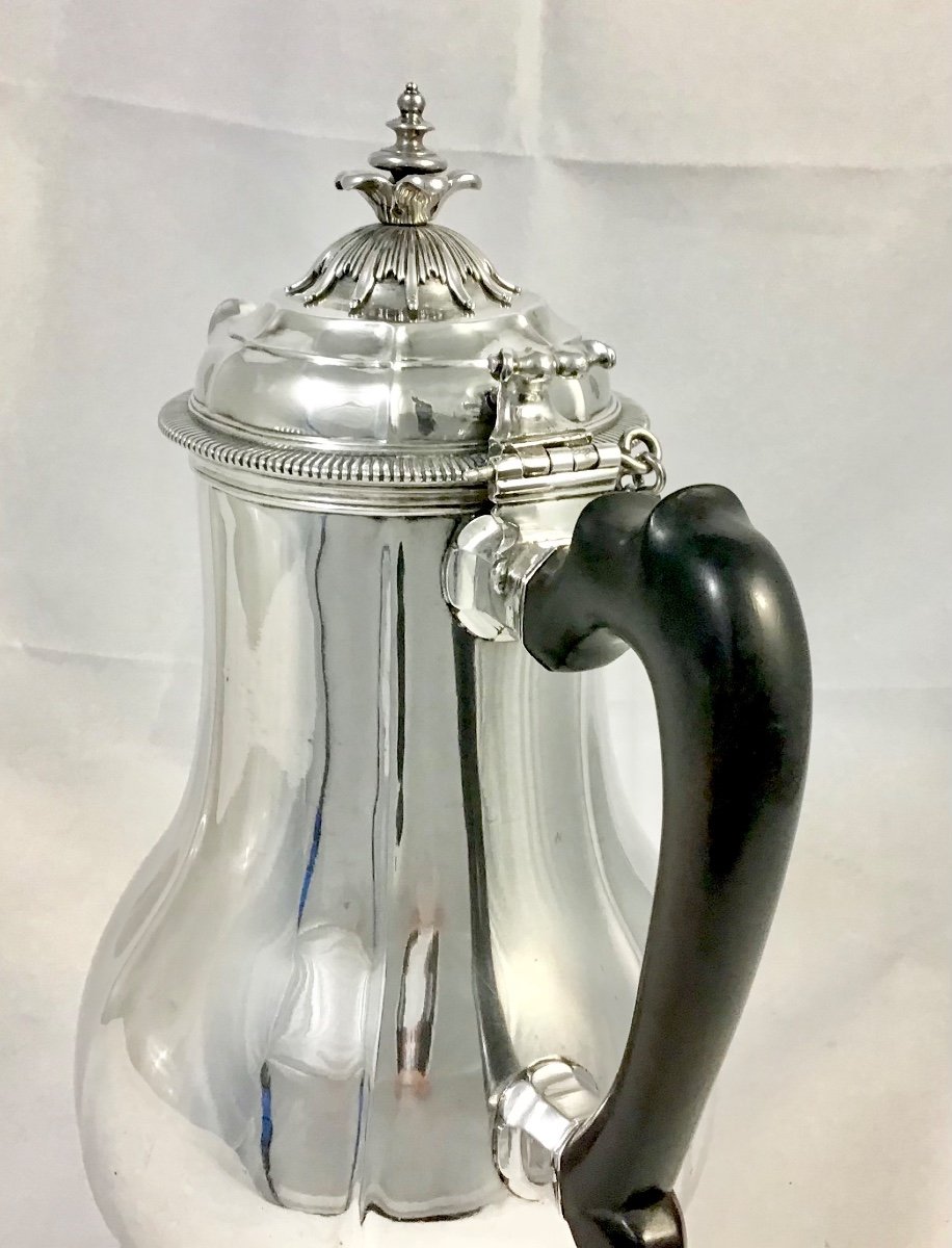 Coffee Pot, Mons 1746, Charles-françois Levieux, Sterling Silver, 31 Cm, 1160 Grams -photo-7