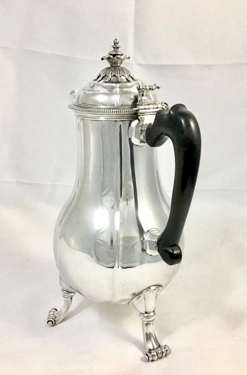 Coffee Pot, Mons 1746, Charles-françois Levieux, Sterling Silver, 31 Cm, 1160 Grams -photo-8