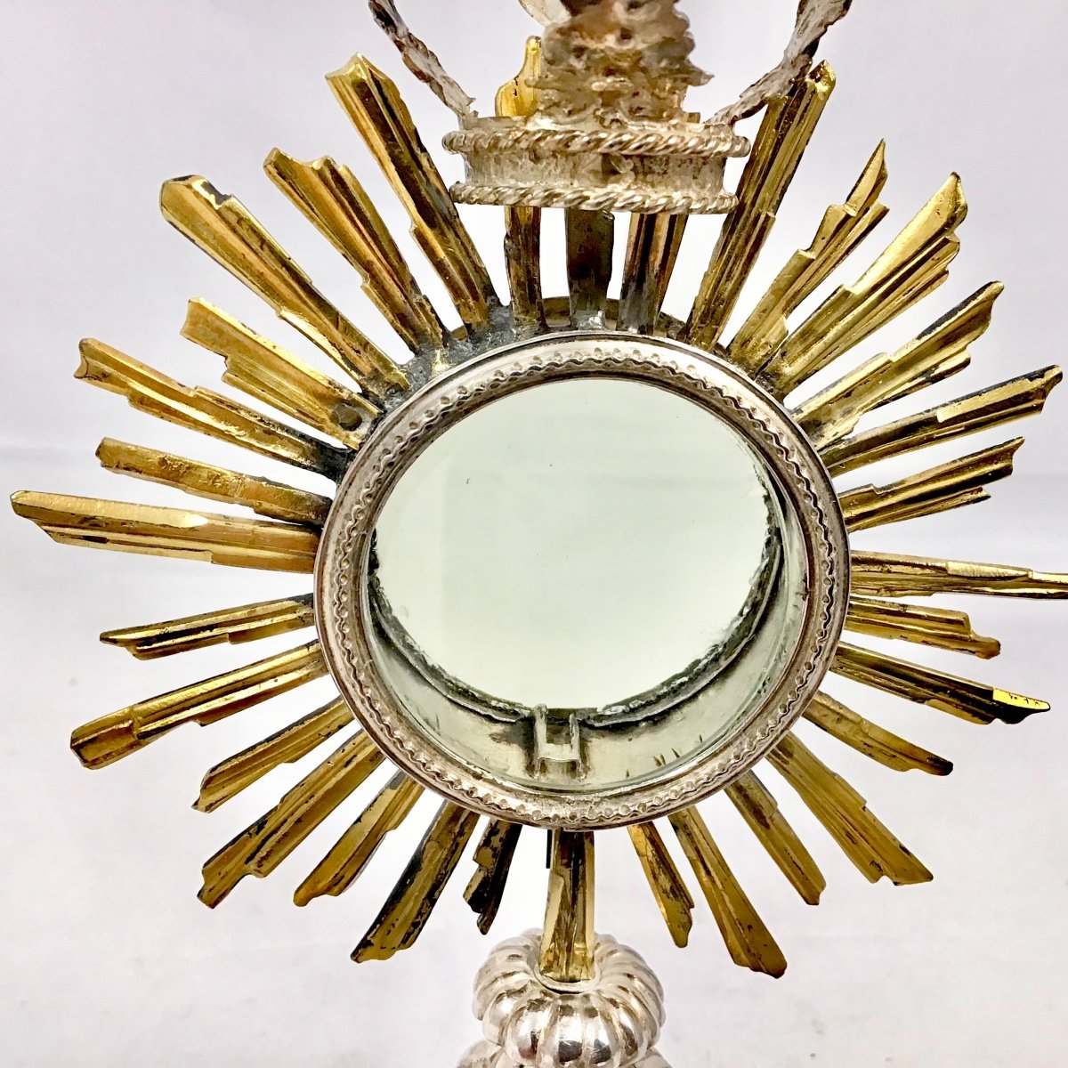 Miniature Monstrance, Sterling Silver, 1740-1770, Austro-hungarian Empire Or Central Europe-photo-4