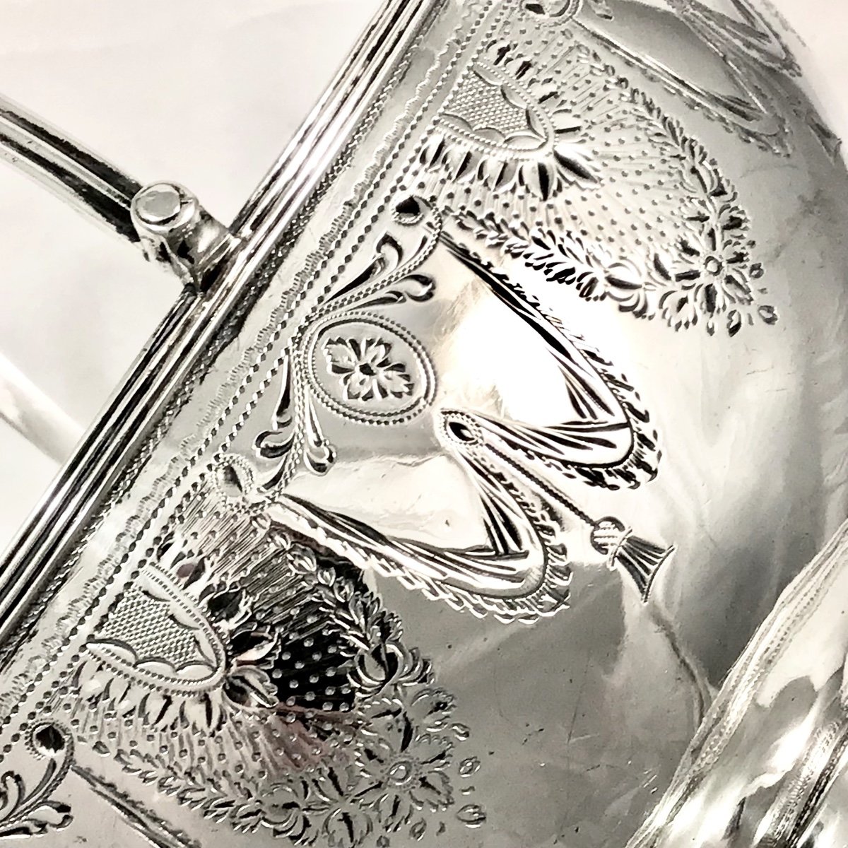  London 1794, George III Sugar Basket, Alexander Field, Sterling Silver, Georgian-photo-7
