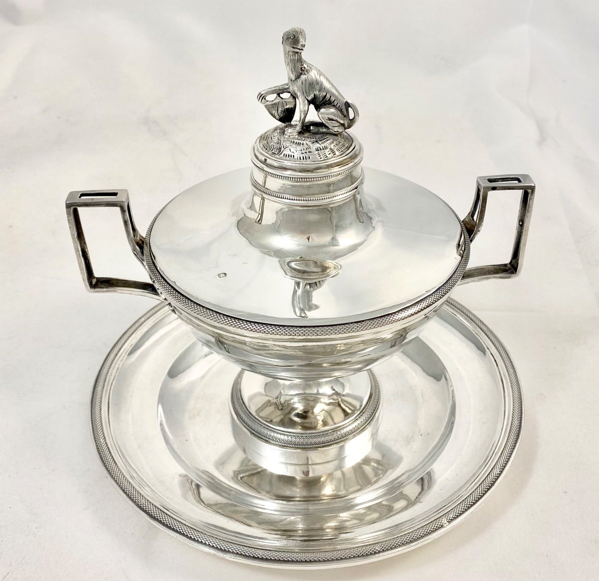 Paris 1798-1809, Sterling Silver, Bouillon Or Soup Tureen , Nicolas Richard Masson -photo-7