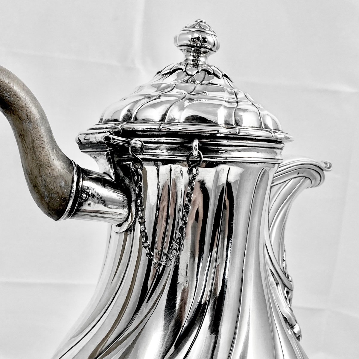 Ath1765, Louis XV Chocolate Pot, Sterling Silver -photo-2
