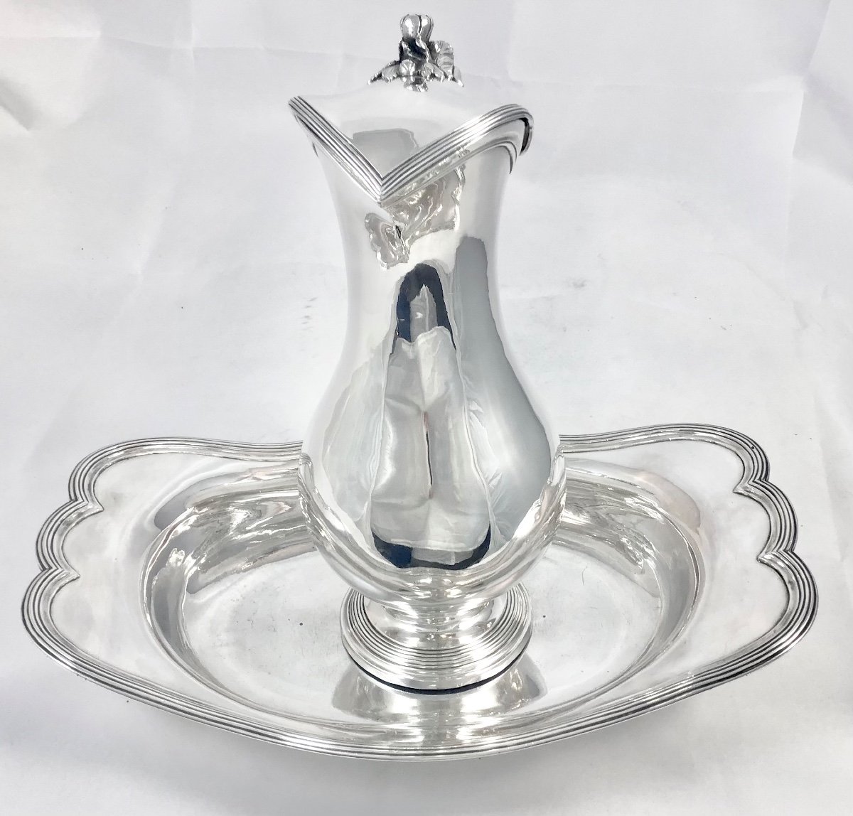 Paris 1787, Ewer And Its Basin, Jean-pierre Charpenat, Solid Silver-photo-4