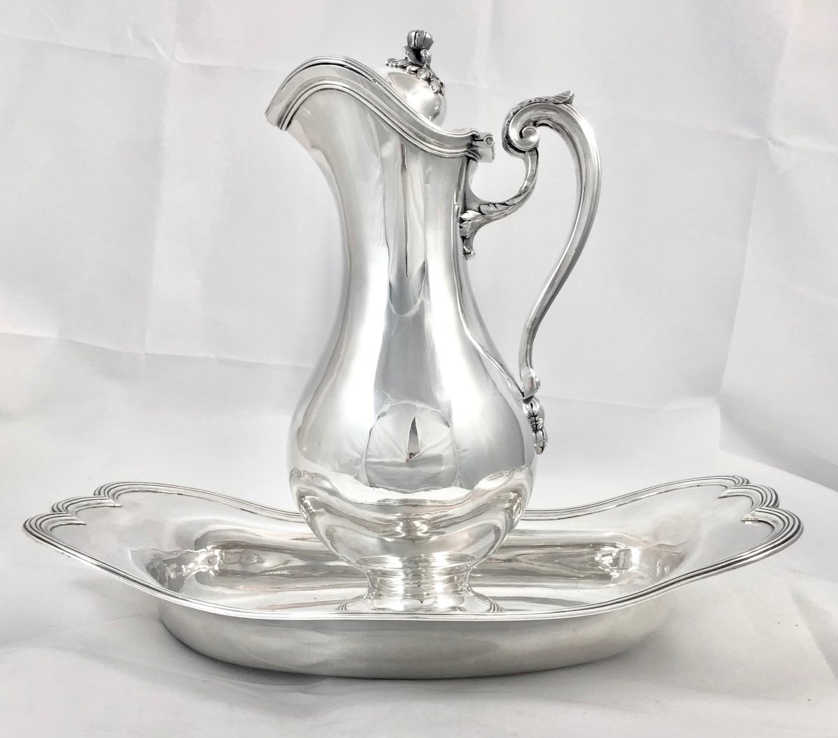 Paris 1787, Ewer And Its Basin, Jean-pierre Charpenat, Solid Silver-photo-7