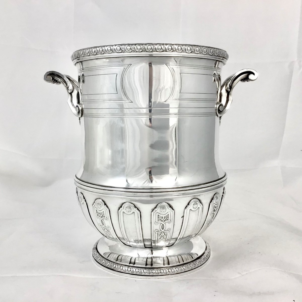 Christofle Late 19th Century, Regency Style Champagne Bucket Or Cooler, Nicolas Besnier-photo-2