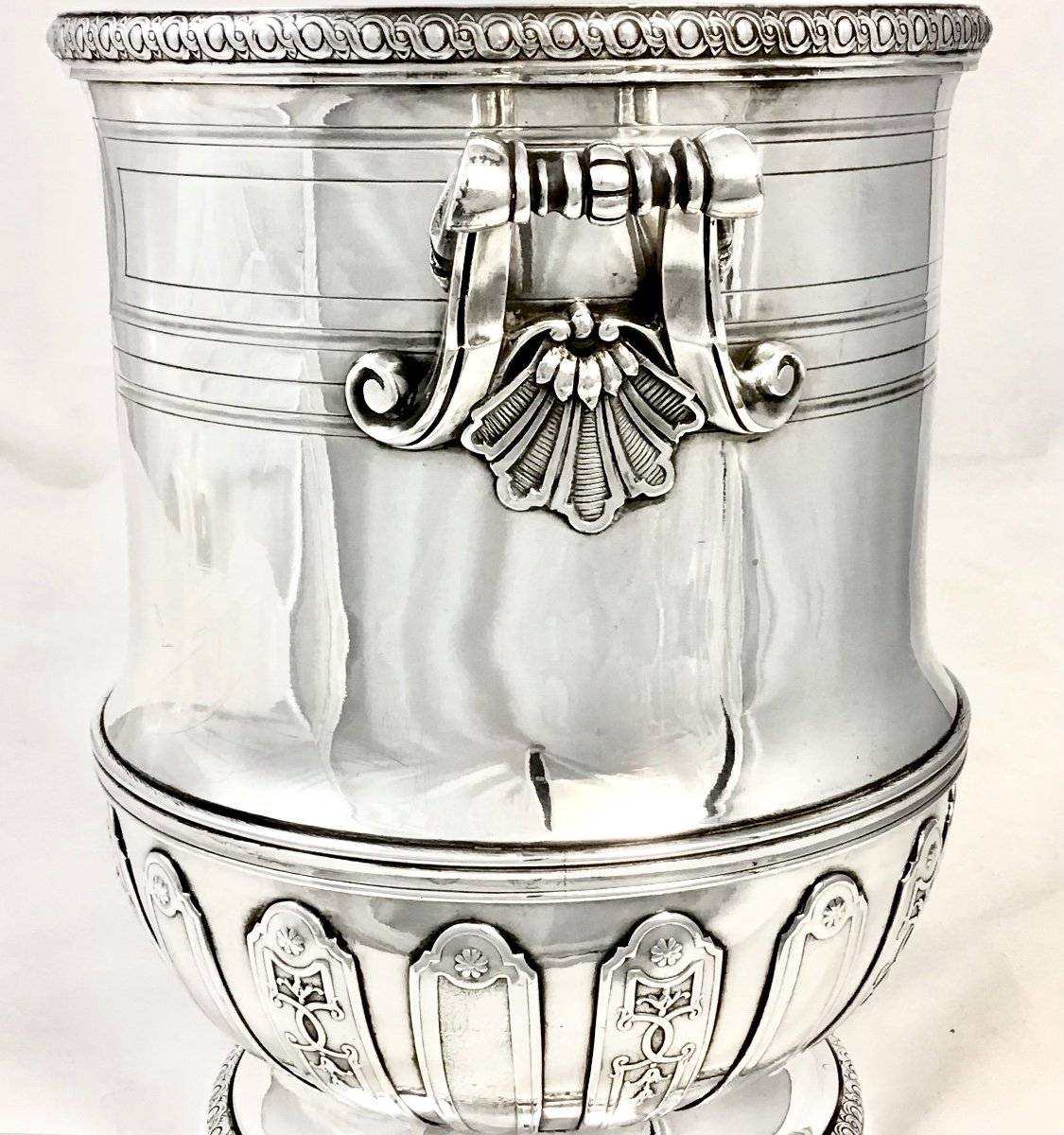 Christofle Late 19th Century, Regency Style Champagne Bucket Or Cooler, Nicolas Besnier-photo-8
