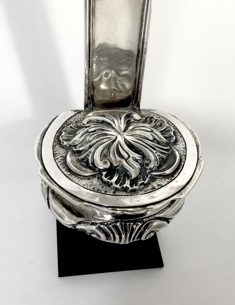 Anvers 1757, Bénitier D’appartement,joseph Van Der Borcht, Argent Massif ,antwerpen Zilver-photo-2