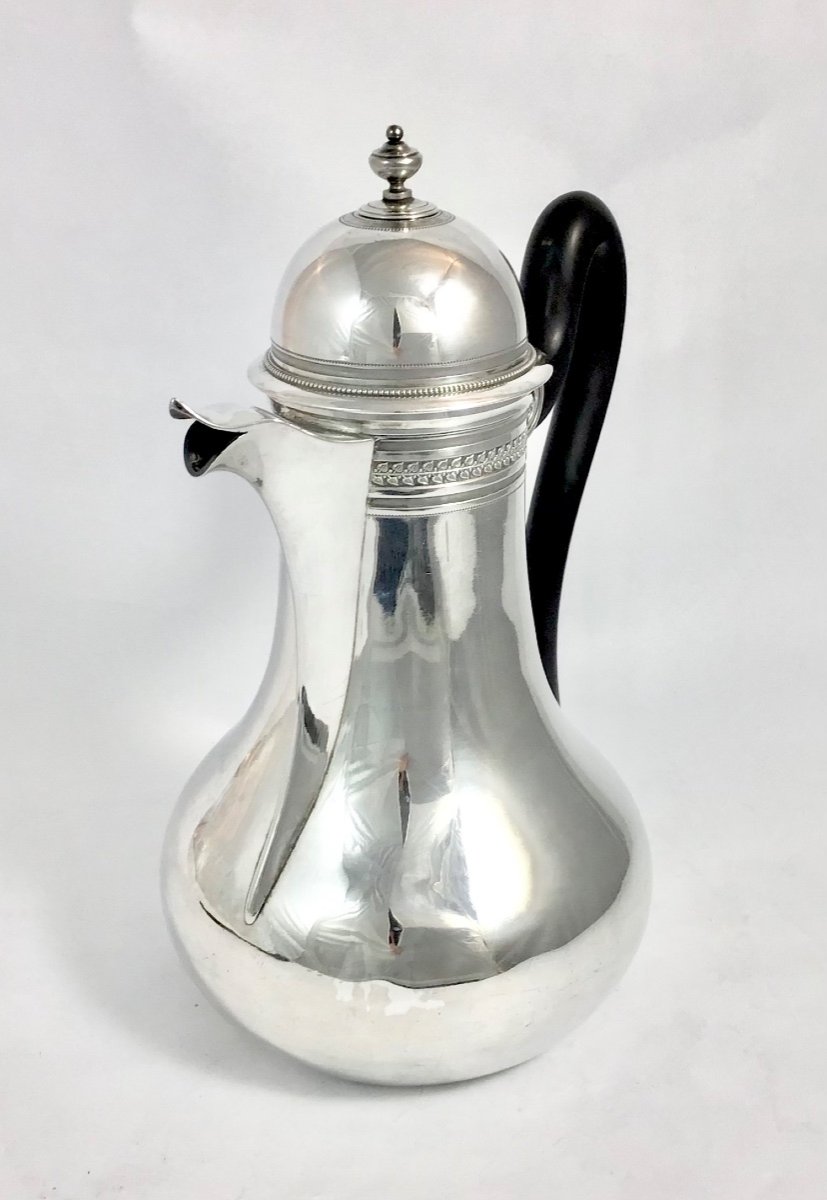 Ghent 1818-1829, Chocolate Pot In Sterling Silver 934%, Livinus De Bast -photo-1