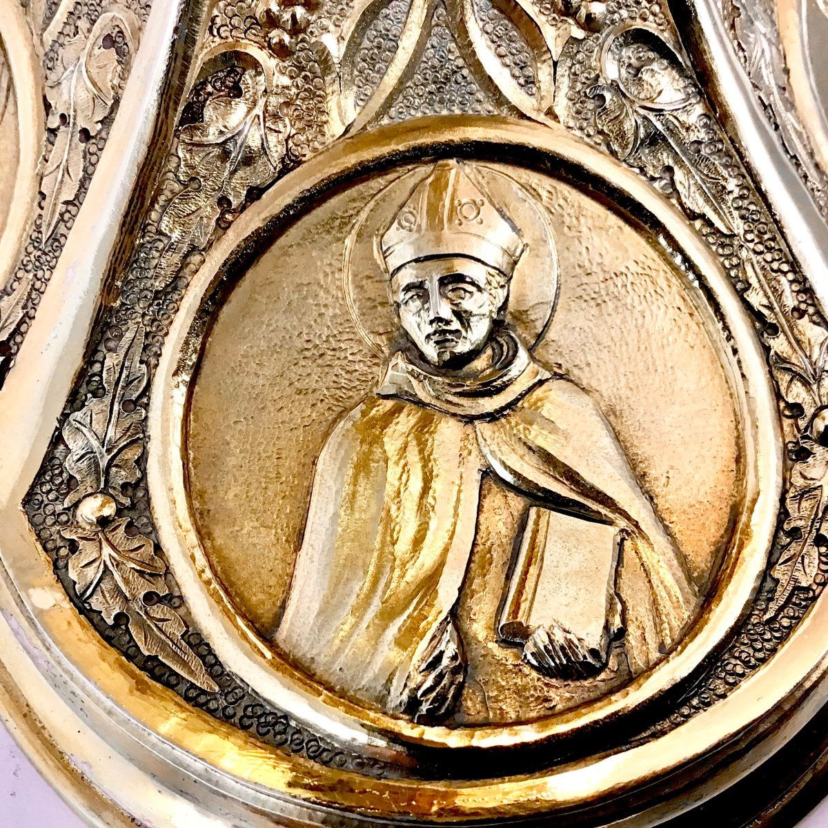 Neo-gothic Chalice In Solid Silver And Silver-gilt, Hubert Caers, Louvain Around 1900, Dominicans -photo-2