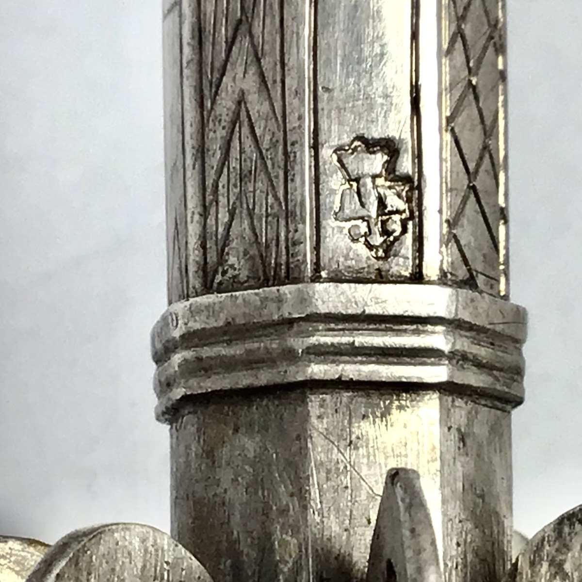 City Of Agen 1770, Silver And Rock Crystal Rattle-photo-2