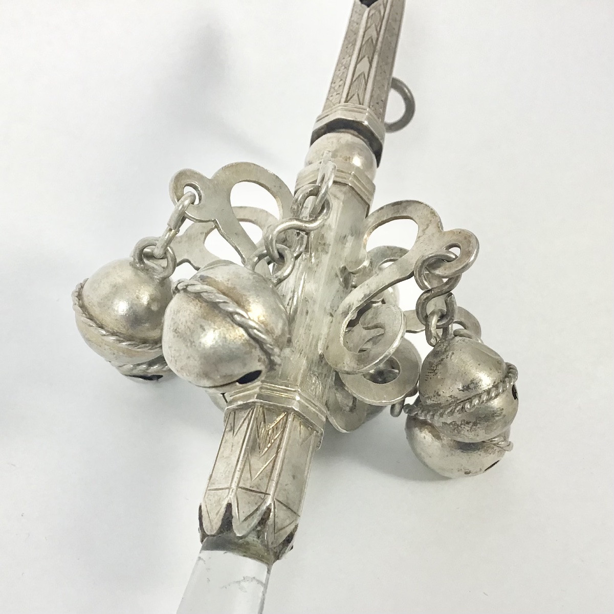 City Of Agen 1770, Silver And Rock Crystal Rattle-photo-5