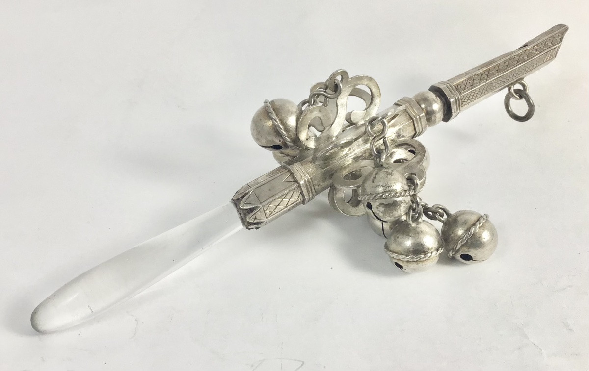 City Of Agen 1770, Silver And Rock Crystal Rattle-photo-8