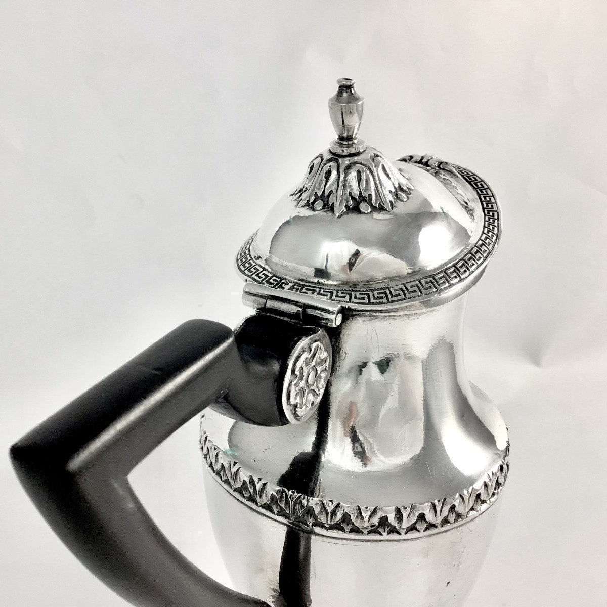 Dunkerque Vers 1820, Argent Massif , Verseuse , Cafetière égoïste ,orfèvre Id -photo-4