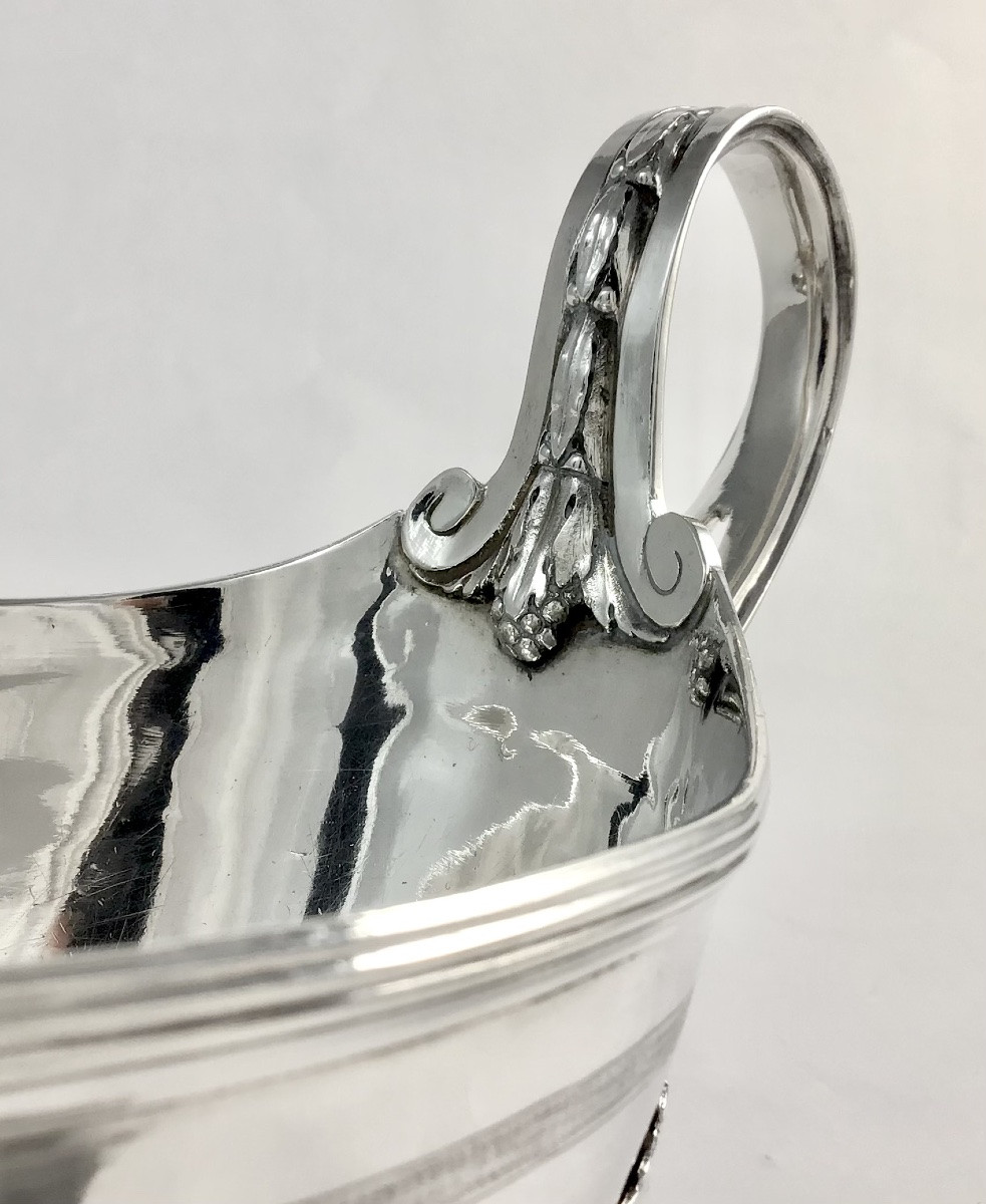 Paris 1782, Pierre Vallières, Saucière Louis XVI En Argent Massif -photo-2