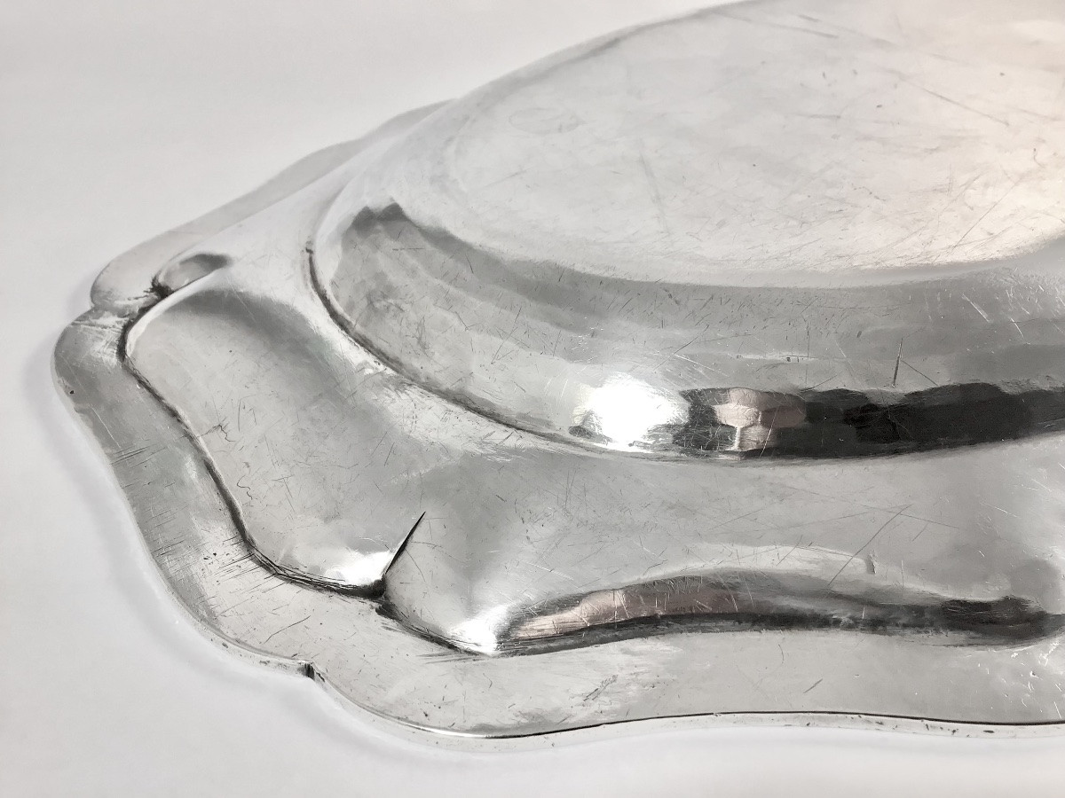 Paris 1761, Oval Dish, Solid Silver, Pierre-nicolas Sommé, De Billeheust Family-photo-5
