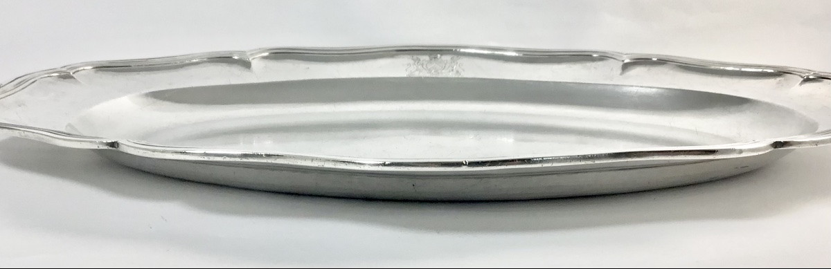 Paris 1761, Oval Dish, Solid Silver, Pierre-nicolas Sommé, De Billeheust Family-photo-6
