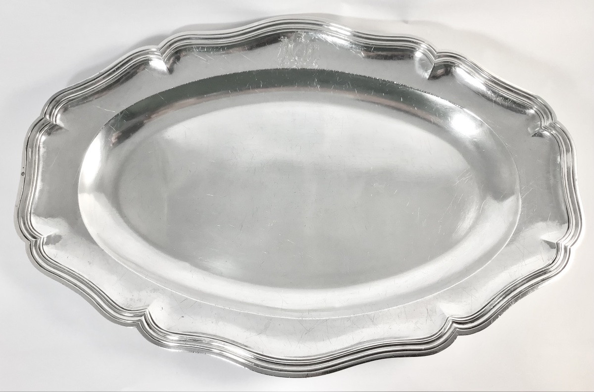 Paris 1761, Oval Dish, Solid Silver, Pierre-nicolas Sommé, De Billeheust Family-photo-8
