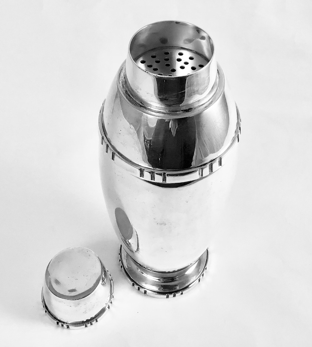 Shaker En Argent Massif , Wolfers Frères Bruxelles Vers 1925-1935, Art Déco -photo-5