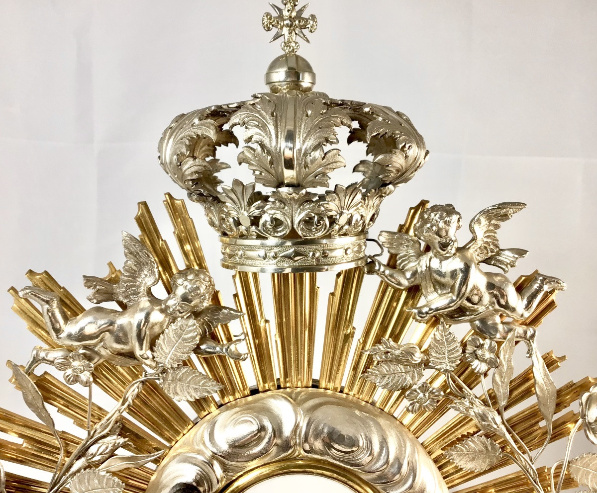 Ghent 1831-1859, Solid Silver, Baroque Monstrance, Monstrance -photo-8