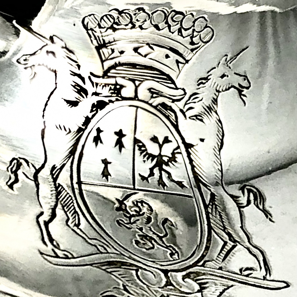 Liège 1784, Sterling Silver, Louis XVI Coffee Pot, Goldsmith Guillaume Dengis-photo-3