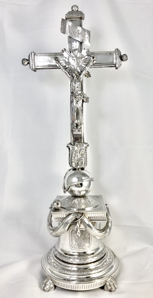 Toulouse, 1798-1809, Très Grande Croix D’autel, Argent Massif, Louis XVI 