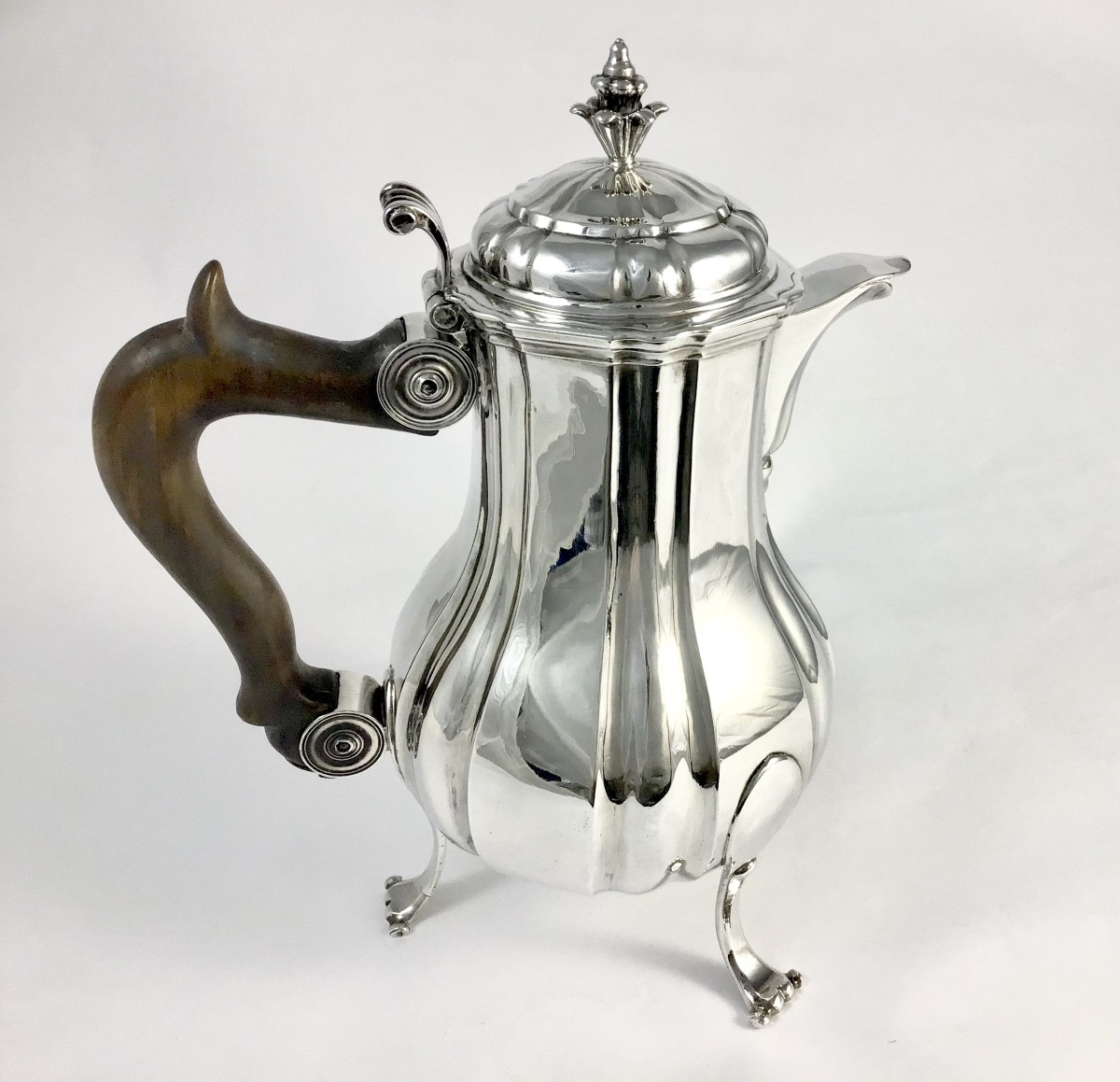 Lille 1757, Coffee Pot, Sébastien-joseph Pronnier, Solid Silver 