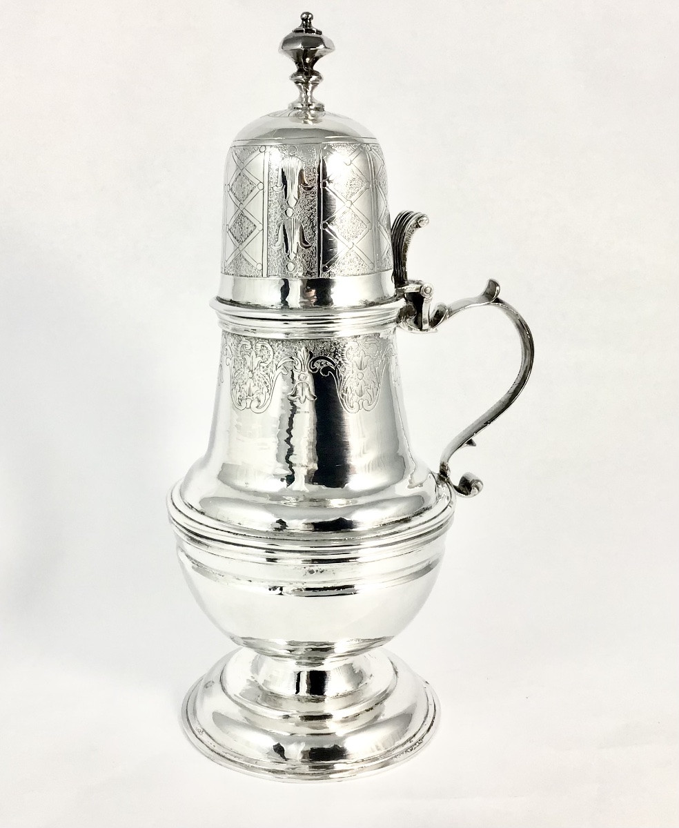 Lier, 1744, Regency Style Mustard Pot, Joannes Franciscus Avontroodt, Solid Silver, -photo-2