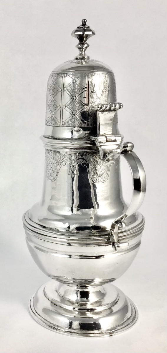 Lier, 1744, Regency Style Mustard Pot, Joannes Franciscus Avontroodt, Solid Silver, -photo-4