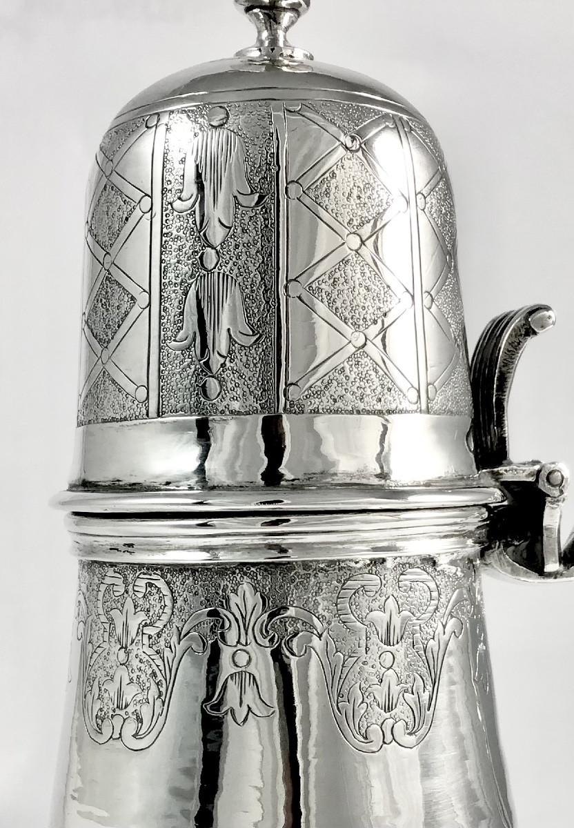 Lier, 1744, Regency Style Mustard Pot, Joannes Franciscus Avontroodt, Solid Silver, 