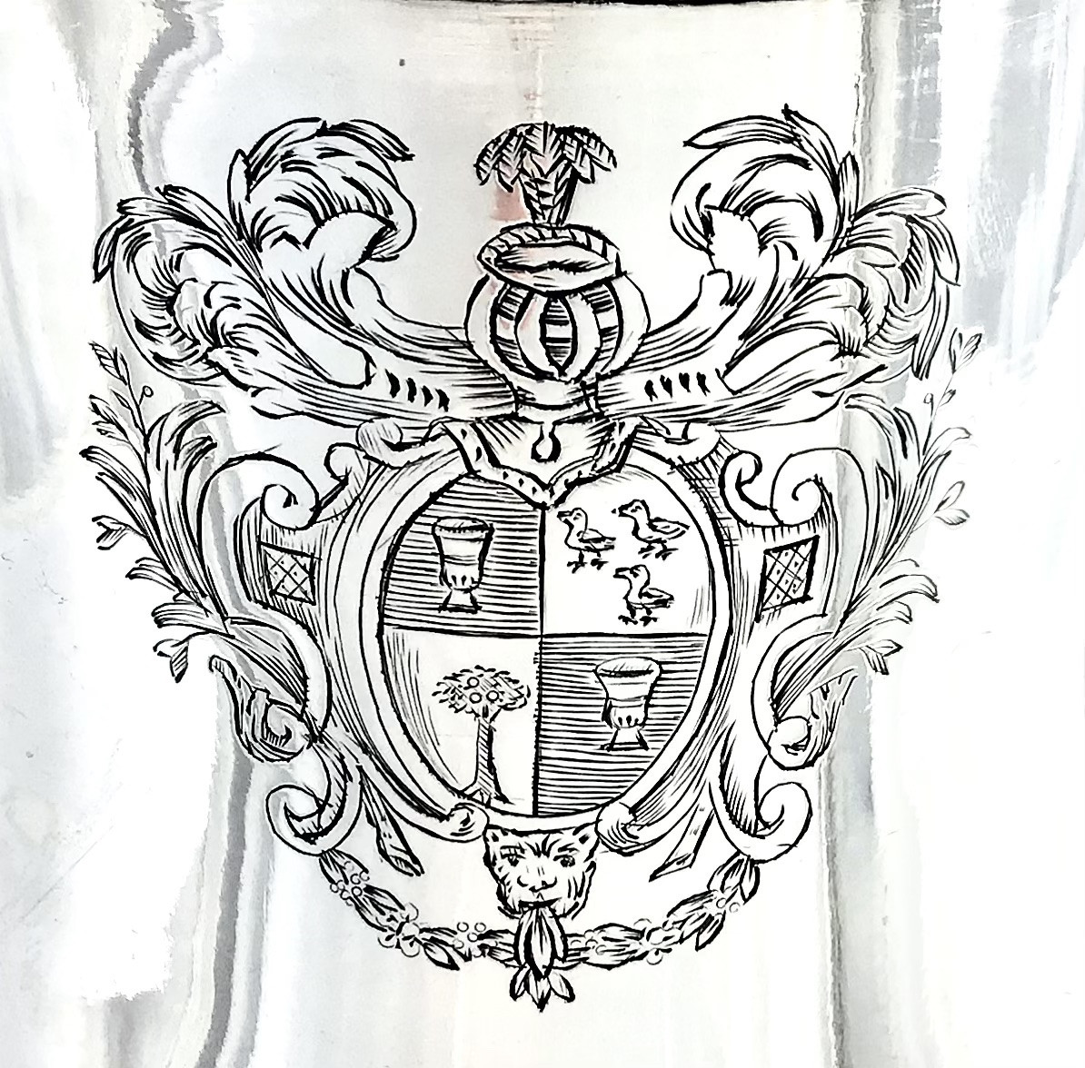 Rochefort 1788, Large Tripod Coffee Pot, François Minute, Solid Silver, Jug, -photo-3