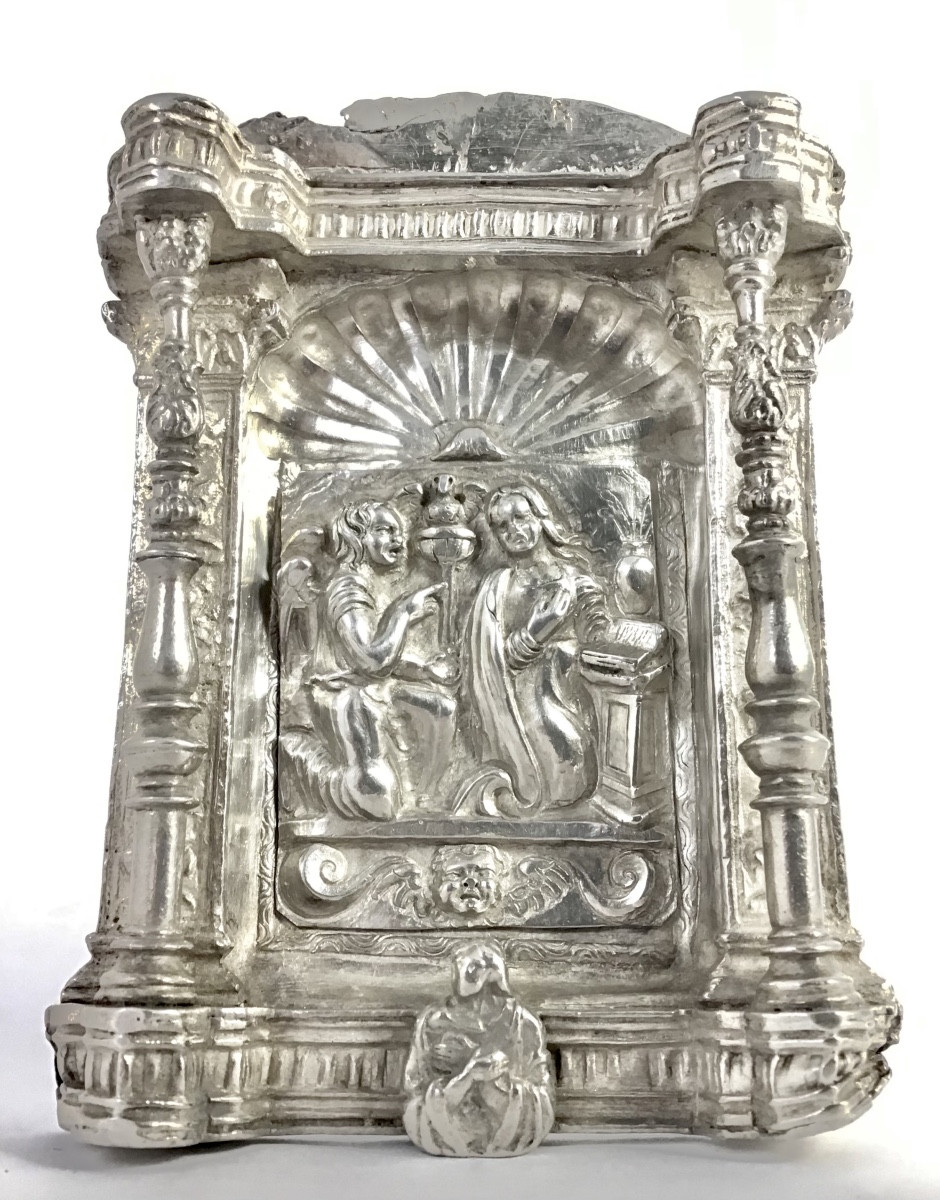 Spain 1570-1620, Kiss Of Peace, Portapaz, Pax, Osculatory, Phylactery, Solid Silver