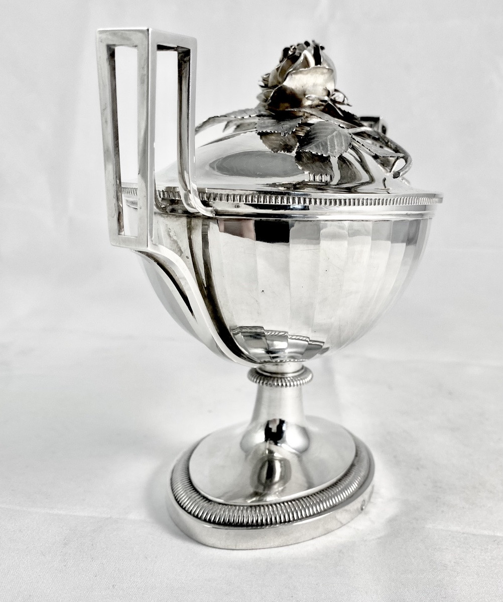 Bruges 1798-1809, drageoir , sucrier , Philippus Meys ou Mys, argent massif -photo-3