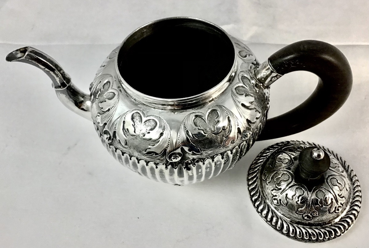 Haarlem 1724, Small Teapot, Solid Silver, Casperius Jansonius, "trekpotje"-photo-3