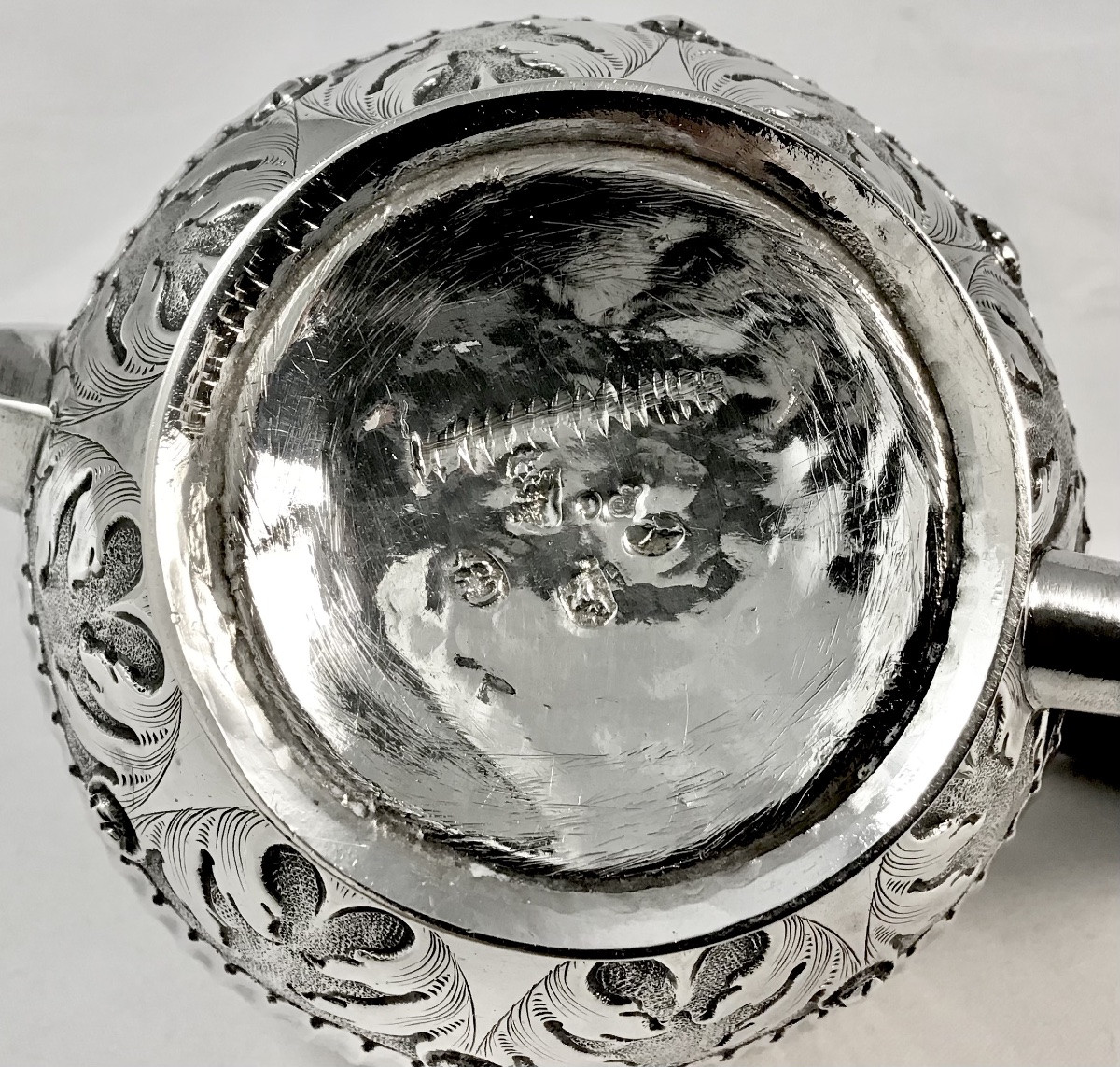 Haarlem 1724, Small Teapot, Solid Silver, Casperius Jansonius, "trekpotje"-photo-2