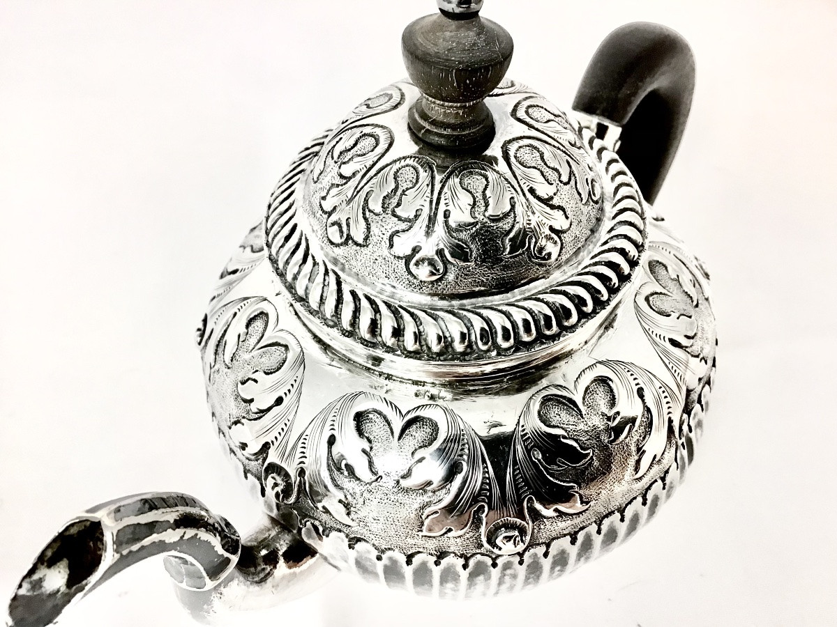 Haarlem 1724, Small Teapot, Solid Silver, Casperius Jansonius, "trekpotje"-photo-5