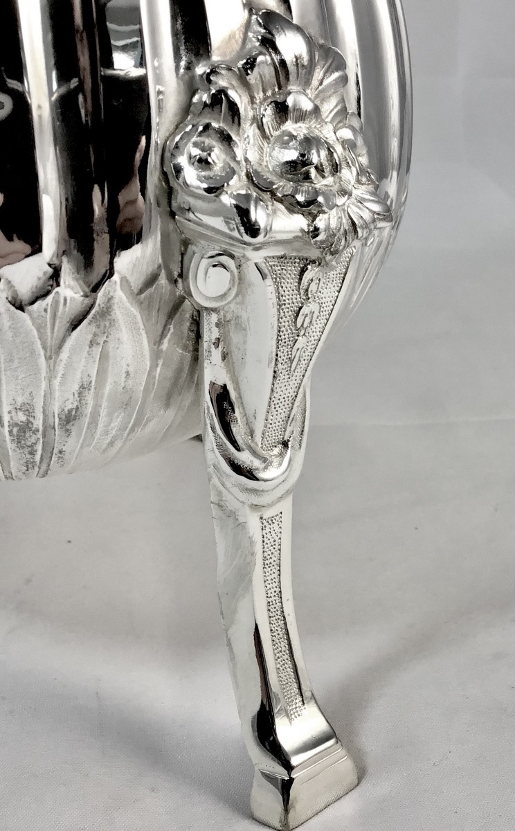 Mons 1784, Louis XVI Coffee Pot, Solid Silver, Master Silversmith Marked With A Stemmed Pear -photo-6