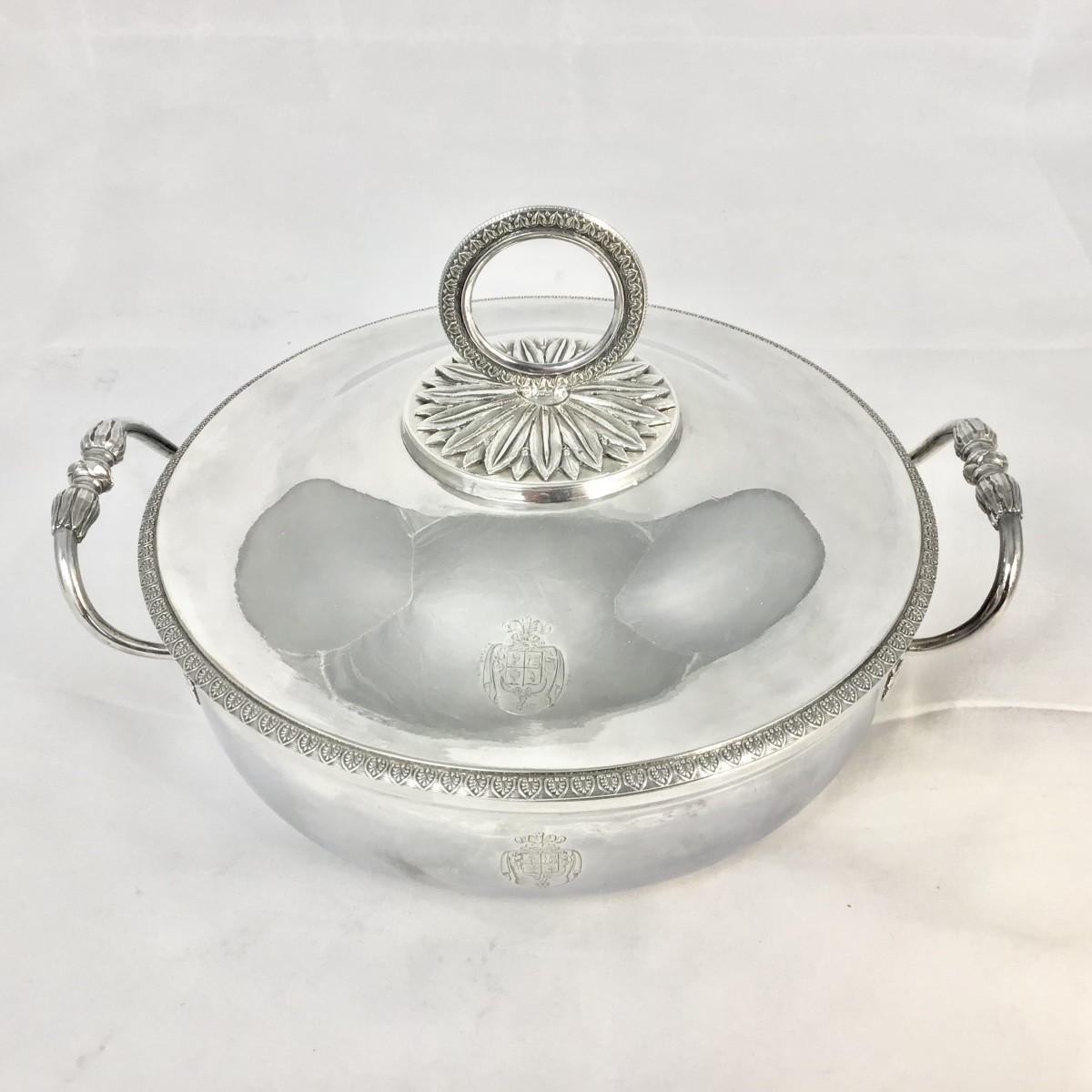 Paris 1809-1819, General Count Of Casabianca, Empire Vegetable Dish In Solid Silver -photo-7