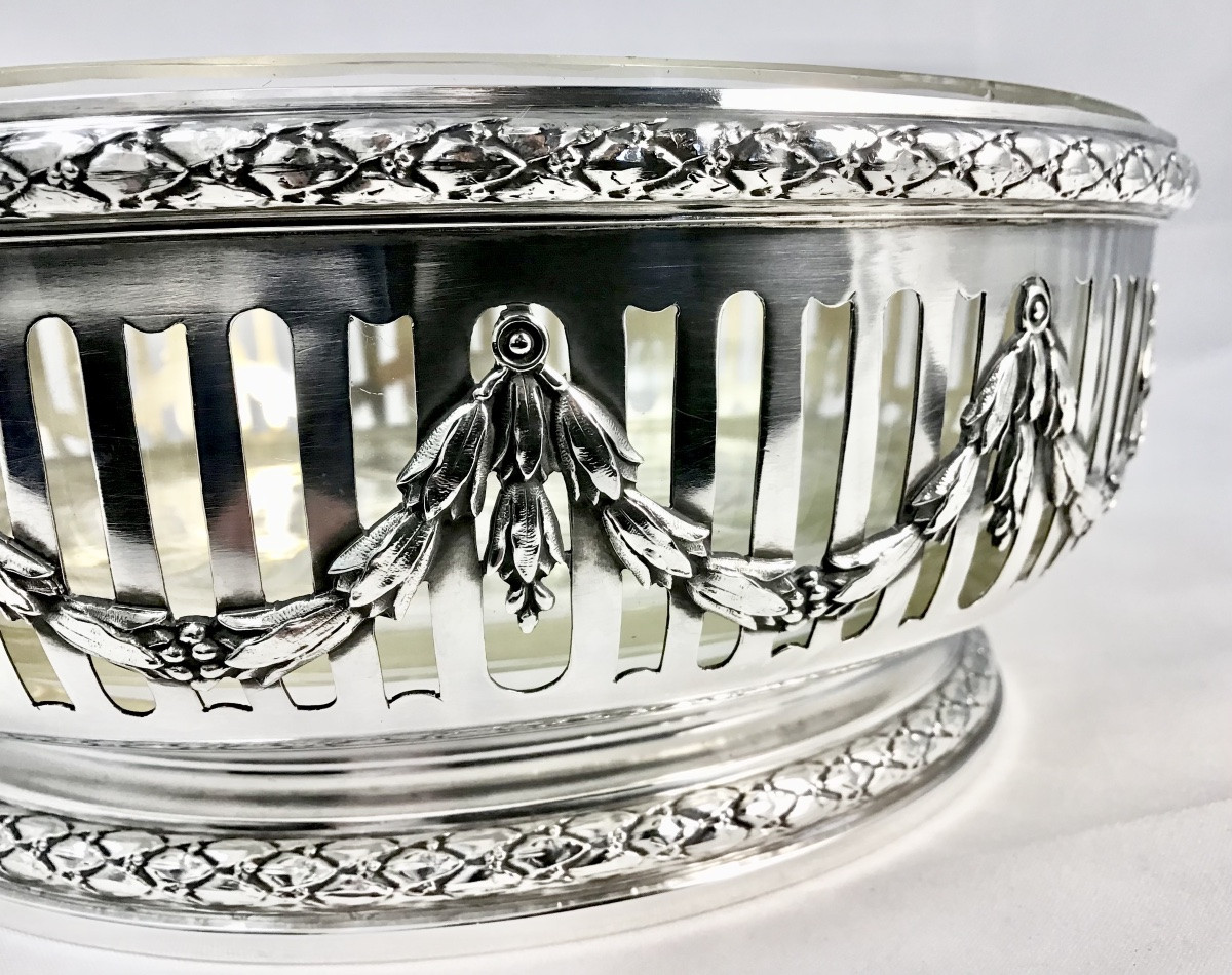 France Circa 1900, Centerpiece, Solid Silver (950%), Louis XVI Style -photo-3