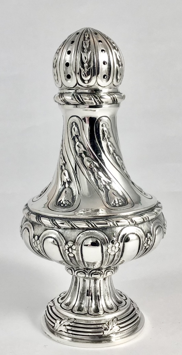Solid Silver Caster, Louis XVI Style, Germany Circa 1880
