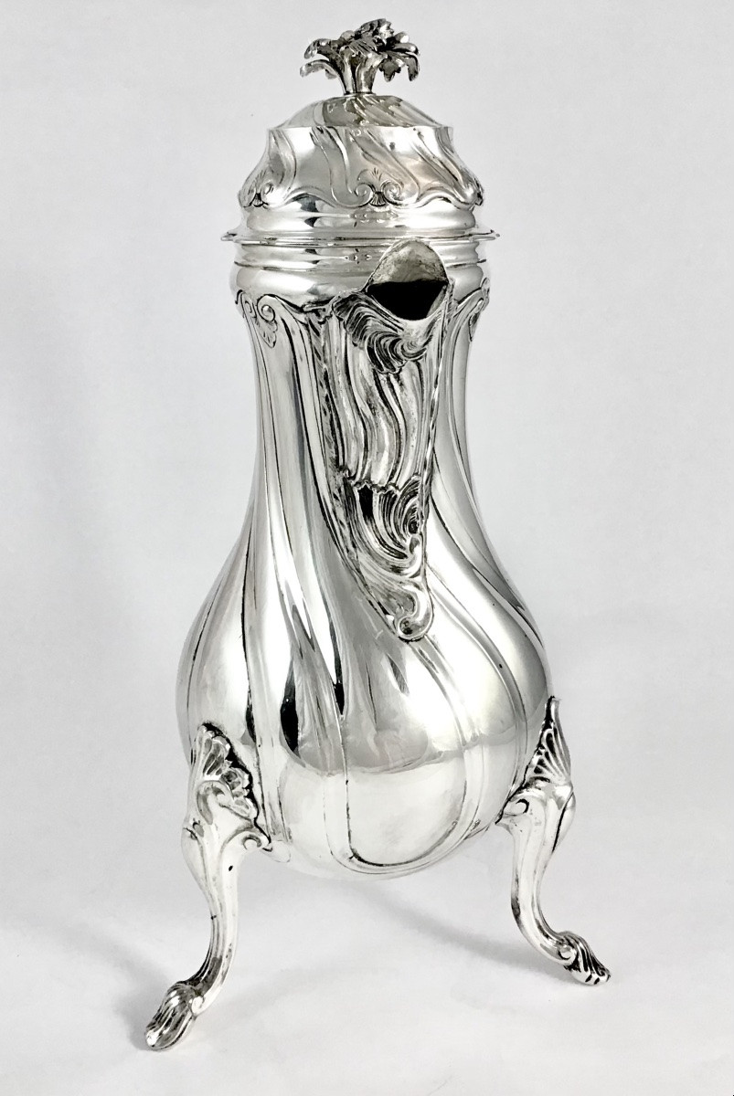 Mons 1775, cafetière en argent massif d’époque Louis XVI,  Claude Louis Foncez-photo-4