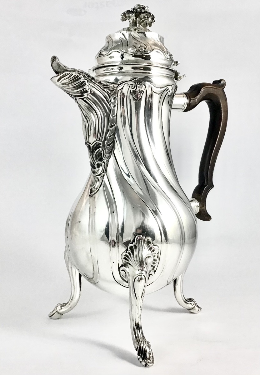 Mons 1775, cafetière en argent massif d’époque Louis XVI,  Claude Louis Foncez-photo-4