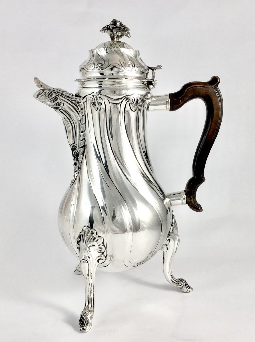 Mons 1775, cafetière en argent massif d’époque Louis XVI,  Claude Louis Foncez-photo-5