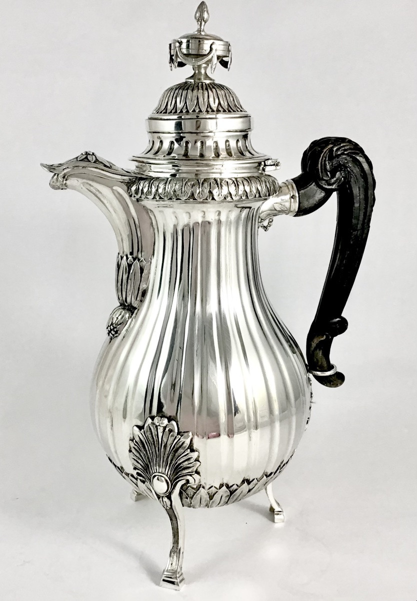 Mons 1788, argent massif , cafetière Louis XVI-photo-2