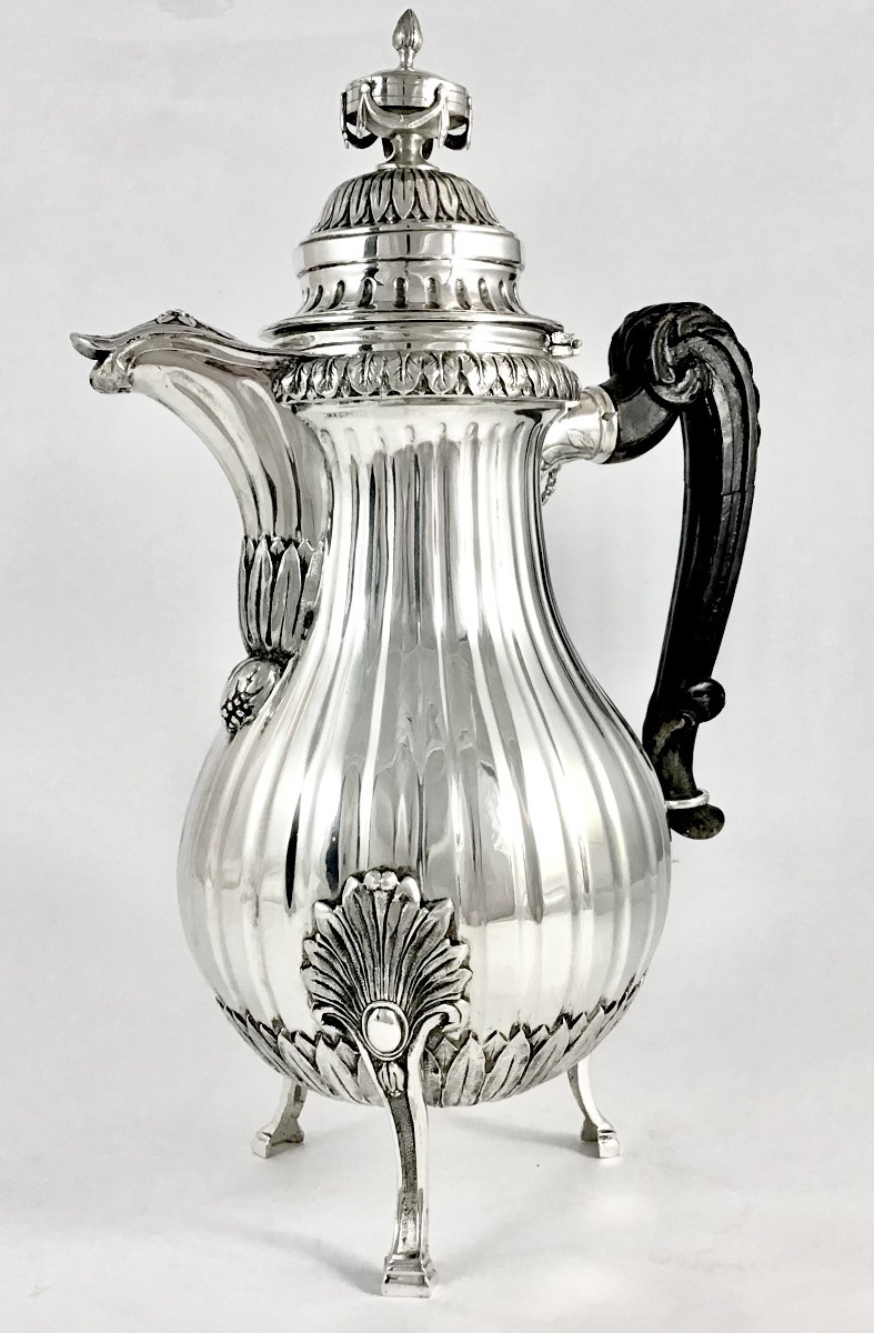 Mons 1788, argent massif , cafetière Louis XVI-photo-1