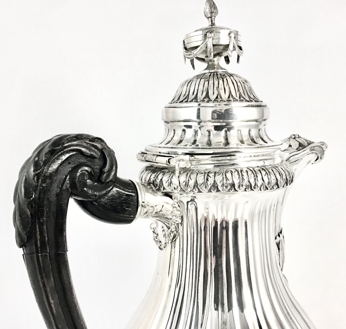 Mons 1788, argent massif , cafetière Louis XVI-photo-3