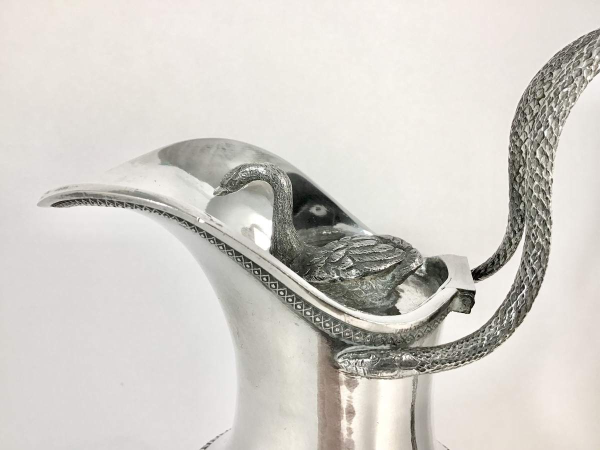 Paris 1809-1819, Empire Ewer, Sterling  Silver, 950% , Ange-denis Collier -photo-3