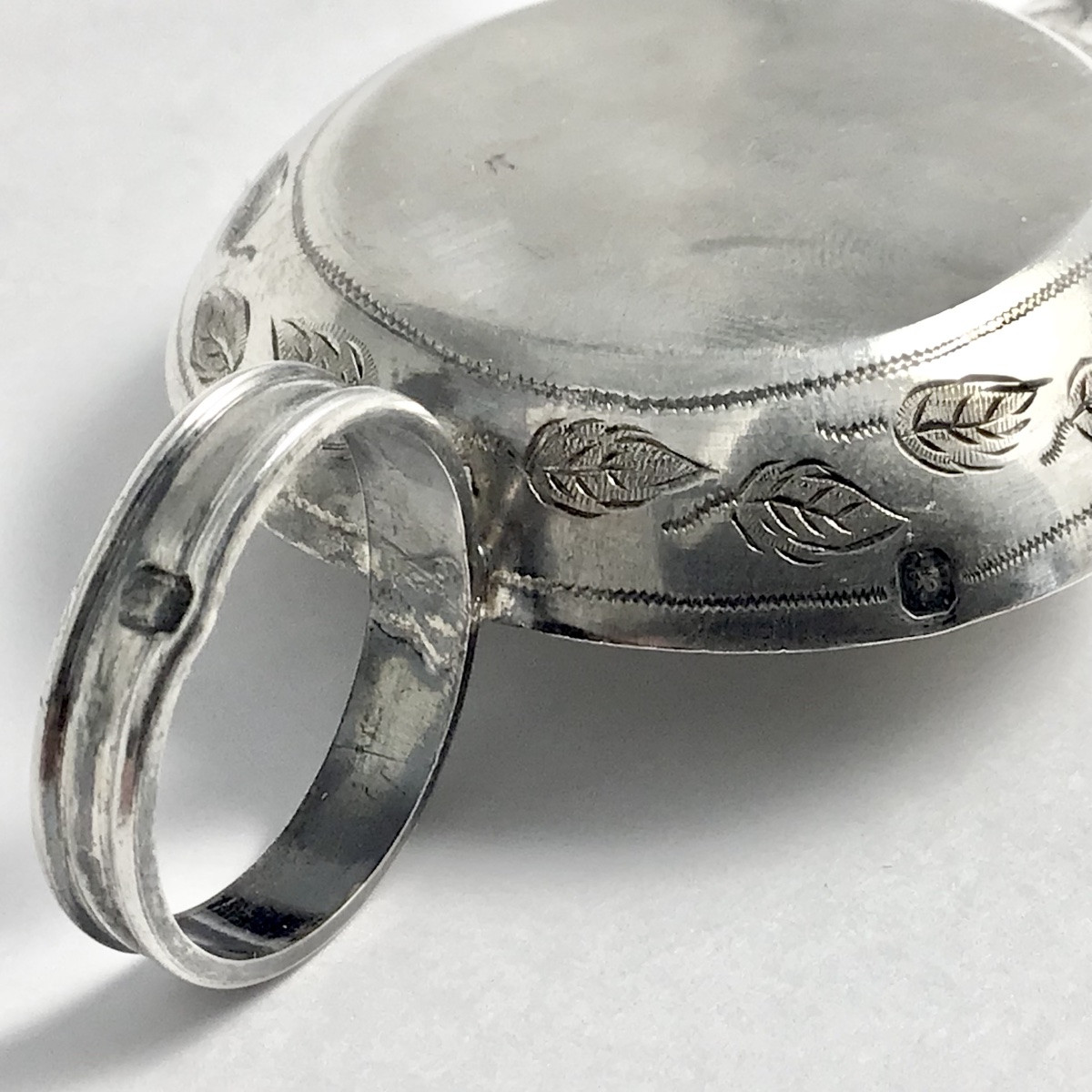 Biberon à médicaments, argent massif , France 1850-1880, canard de malade -photo-4