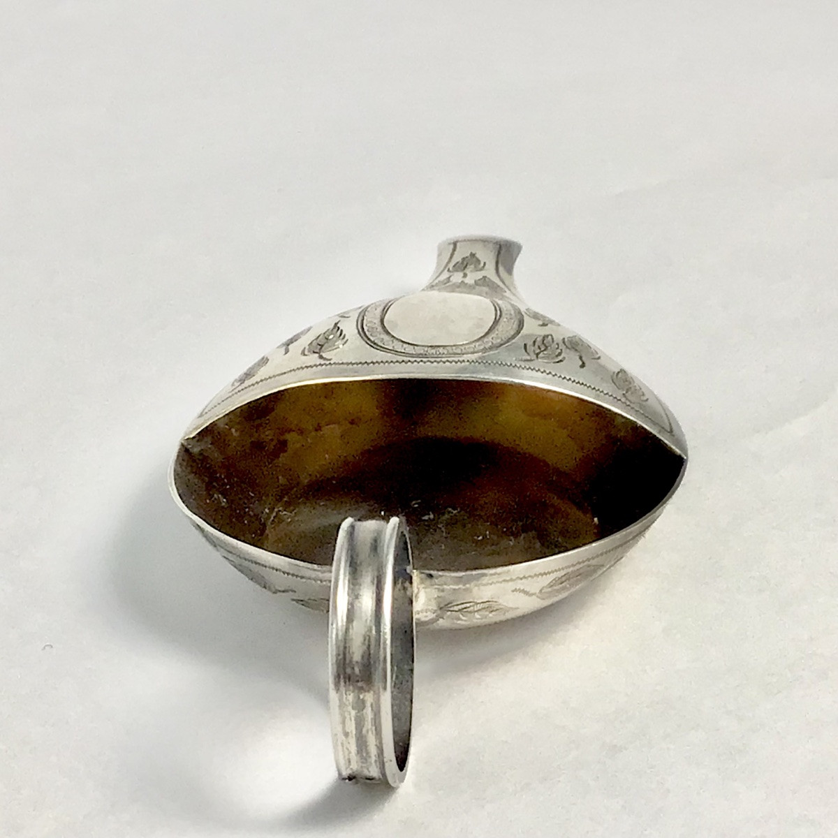 Biberon à médicaments, argent massif , France 1850-1880, canard de malade -photo-2